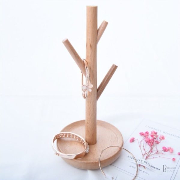 Arbre à bijoux en bois élégant pour organiser vos accessoires