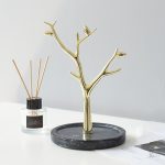 Arbre à bijoux en marbre élégant pour rangement