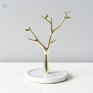 Support à bijoux moderne en marbre, design épuré