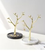 Organisateur de bijoux en marbre, style minimaliste