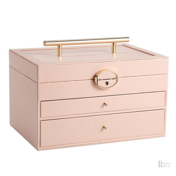 Boîte à bijoux compacte avec fermeture sécurisée