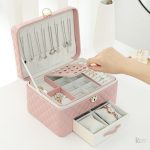 Boîte à bijoux fermante à clé élégante et pratique