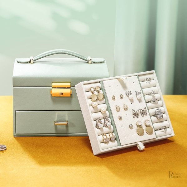 Boîte à bijoux chic avec finition soignée