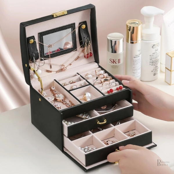 Boîte à bijoux rangement élégante et pratique