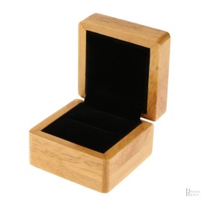 Écrin Bague en Bois élégant pour présentation de bijoux