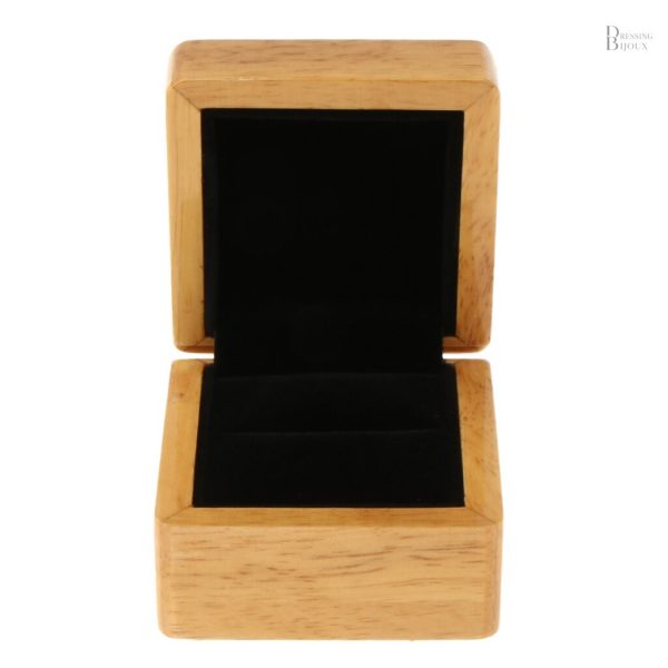 Boîte en bois pour bague, design raffiné et naturel