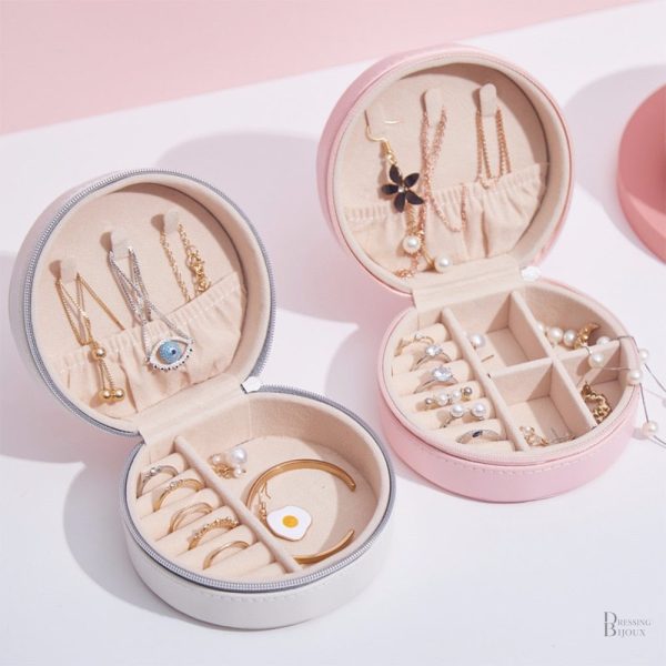 Coffret à Bijoux Rond élégant pour le rangement