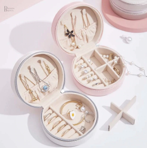 Coffret rond pour bijoux, design chic et pratique