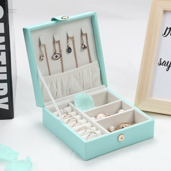 Coffret de rangement pour bijoux avec compartiments