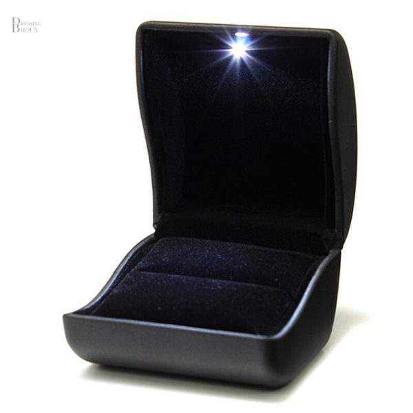 Écrin Bague Noir élégant pour rangement et présentation
