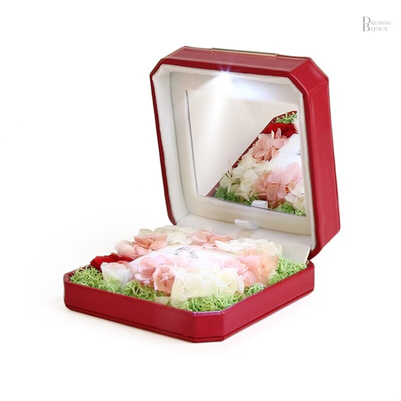 Écrin Bague Rose pour une présentation élégante
