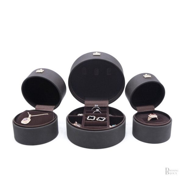 Coffret rond pour bague, un accessoire de rangement raffiné