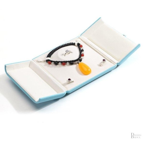 Écrin à bague avec design moderne bleu