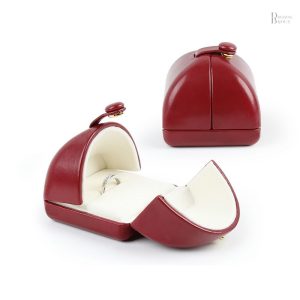 Écrin Rouge pour bagues, design raffiné