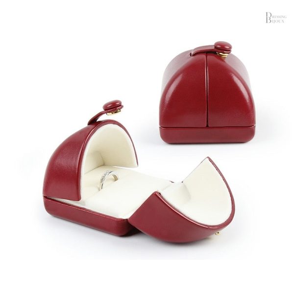 Écrin Rouge pour bagues, design raffiné
