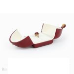 Boîte à bijoux rouge, idéale pour bagues