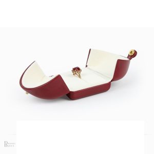 Boîte à bijoux rouge, idéale pour bagues