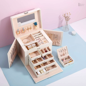 Grande Boîte à Bijoux élégante pour rangement optimal