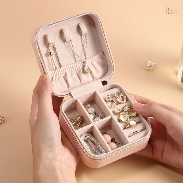 Coffret à bijoux portable, facile à transporter pour vos voyages d'été